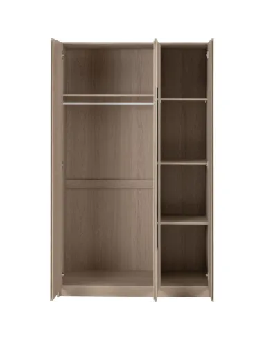 Paris 3 Door Mirrored Wardrobe - Smoked Ash Effect