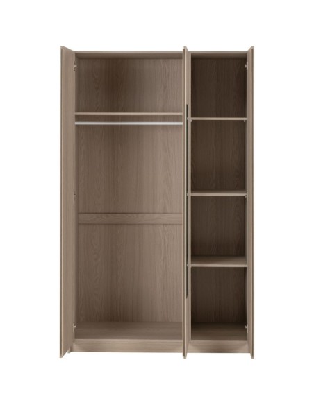 Paris 3 Door Mirrored Wardrobe - Smoked Ash Effect