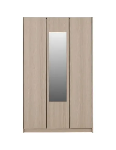 Paris 3 Door Mirrored Wardrobe - Smoked Ash Effect