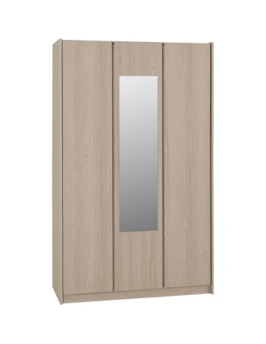 Paris 3 Door Mirrored Wardrobe - Smoked Ash Effect
