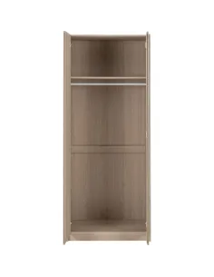 Paris 2 Door Mirrored Wardrobe - Smoked Ash Effect 2