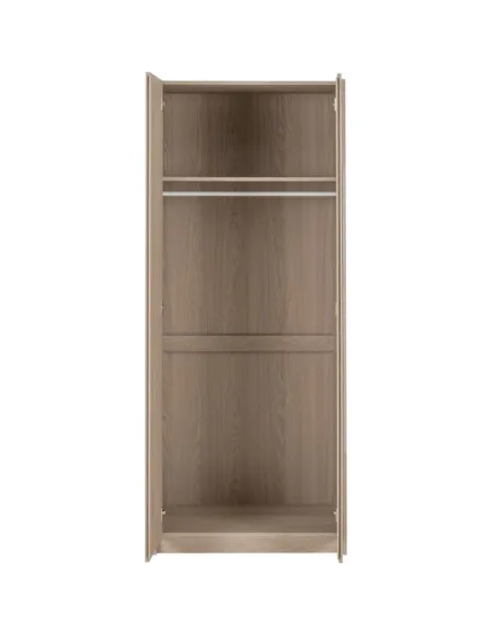 Paris 2 Door Mirrored Wardrobe - Smoked Ash Effect