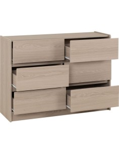 Paris 6 Drawer Chest - Smoked Ash Effect 2