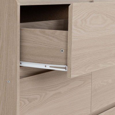 Paris 6 Drawer Chest - Smoked Ash Effect