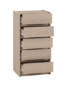 Paris 5 Drawer Chest - Smoked Ash Effect 2