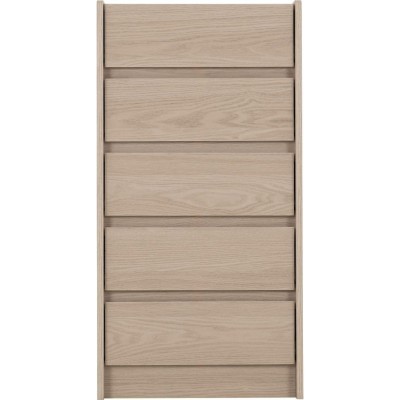 Paris 5 Drawer Chest - Smoked Ash Effect