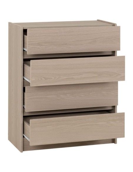 Paris 4 Drawer Chest - Smoked Ash Effect