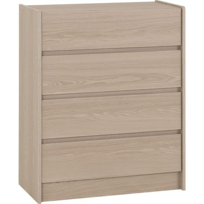 Paris 4 Drawer Chest - Smoked Ash Effect