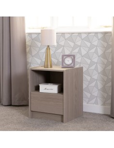 Paris 1 Drawer Bedside Locker - Smoked Ash Effect