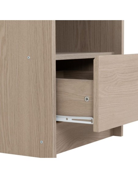 Paris 1 Drawer Bedside Locker - Smoked Ash Effect
