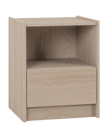 Paris 1 Drawer Bedside Locker - Smoked Ash Effect