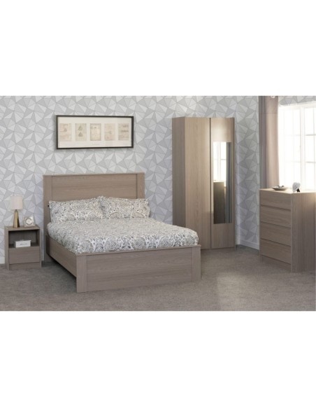 Paris 1 Drawer Bedside Locker - Smoked Ash Effect