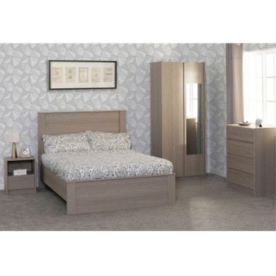 Paris 2 Door Mirrored Wardrobe - Smoked Ash Effect