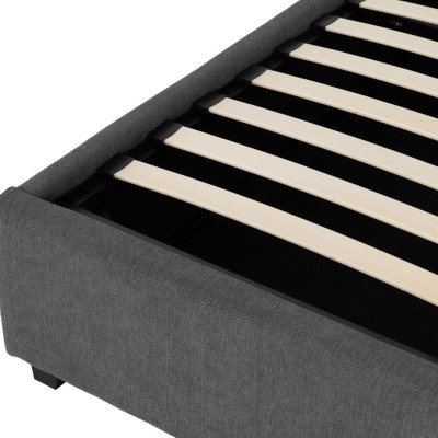 Verona 4FT6 Ottoman Bed - Grey Fabric