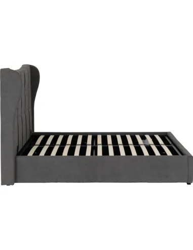 Verona 4FT6 Ottoman Bed - Grey Fabric