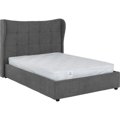 Verona 4FT6 Ottoman Bed - Grey Fabric