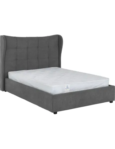 Verona 4FT6 Ottoman Bed - Grey Fabric