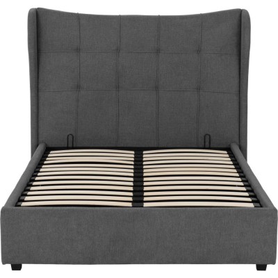 Verona 4FT6 Ottoman Bed - Grey Fabric