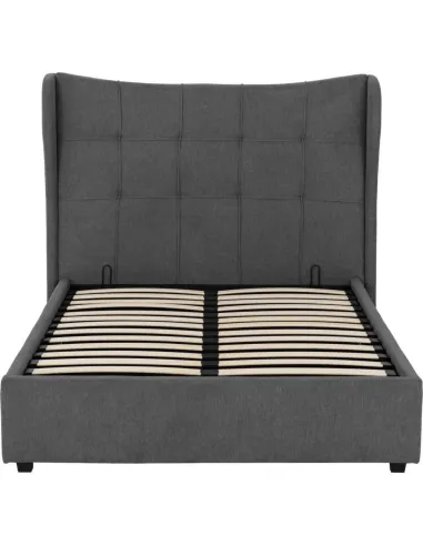 Verona 4FT6 Ottoman Bed - Grey Fabric