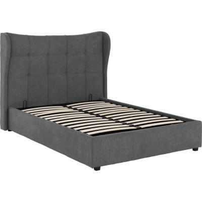 Verona 4FT6 Ottoman Bed - Grey Fabric
