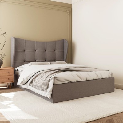 Verona 4FT6 Ottoman Bed - Brown Fabric