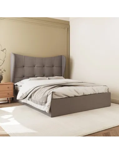 Verona 4FT6 Ottoman Bed - Brown Fabric