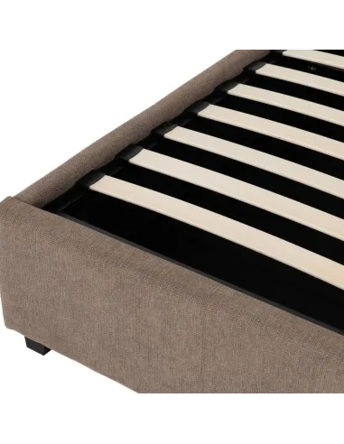 Verona 4FT6 Ottoman Bed - Brown Fabric