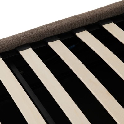 Verona 4FT6 Ottoman Bed - Brown Fabric