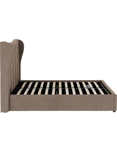 Verona 4FT6 Ottoman Bed - Brown Fabric