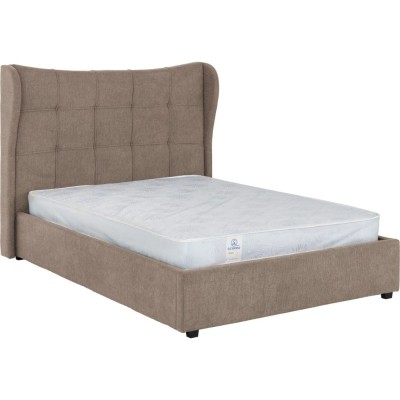 Verona 4FT6 Ottoman Bed - Brown Fabric