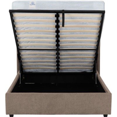 Verona 4FT6 Ottoman Bed - Brown Fabric