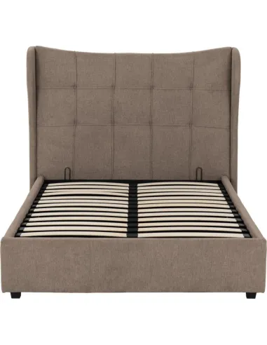 Verona 4FT6 Ottoman Bed - Brown Fabric