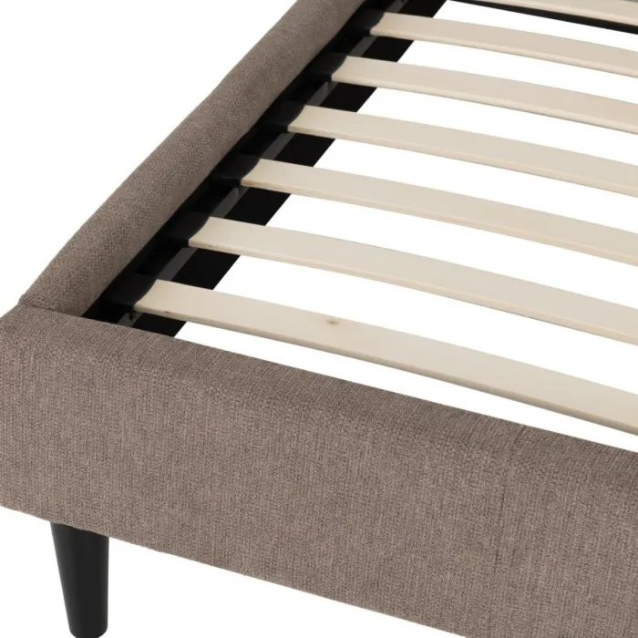 Verona 4FT6 Bed - Brown Fabric