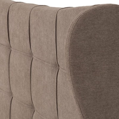 Verona 4FT6 Bed - Brown Fabric