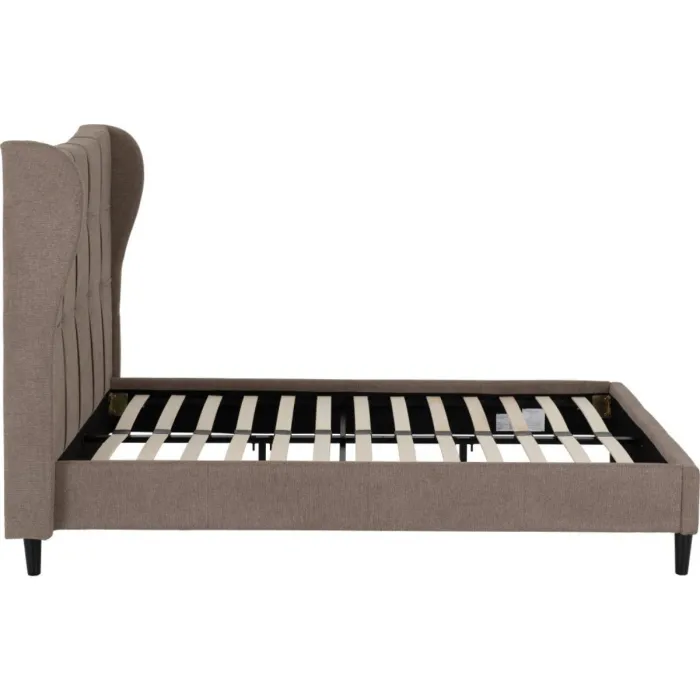 Verona 4FT6 Bed - Brown Fabric