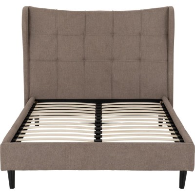 Verona 4FT6 Bed - Brown Fabric
