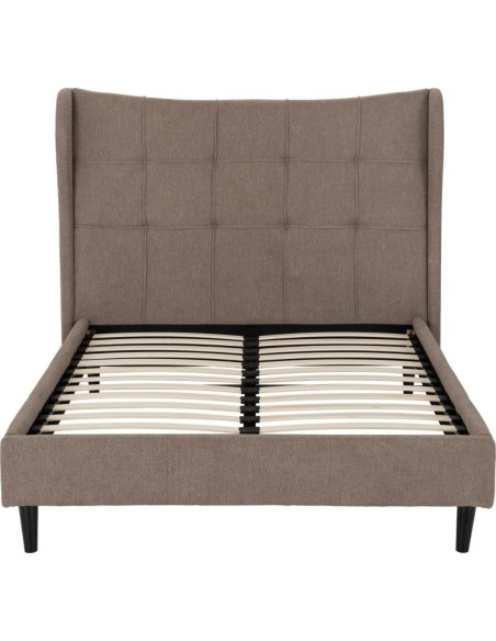 Verona 4FT6 Bed - Brown Fabric