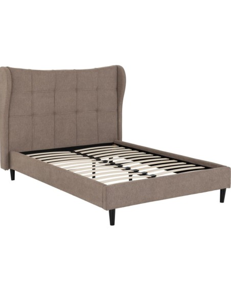 Verona 4FT6 Bed - Brown Fabric