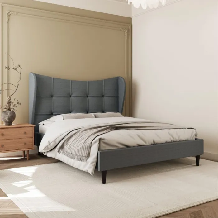 Verona 5FT Bed - Grey Fabric