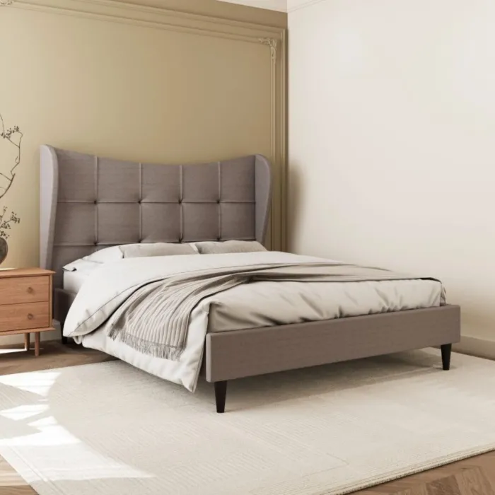 Verona 5FT Bed - Brown Fabric