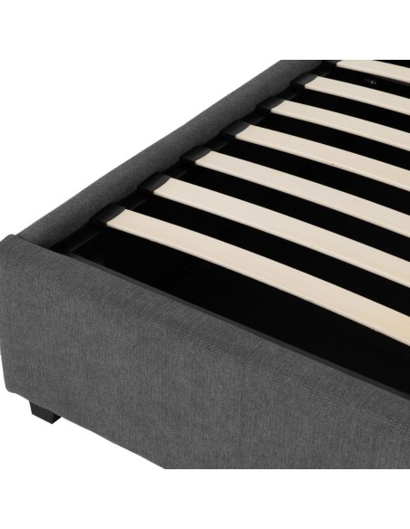 Verona 5FT Ottoman Bed - Grey Fabric