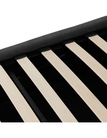 Verona 5FT Ottoman Bed - Grey Fabric