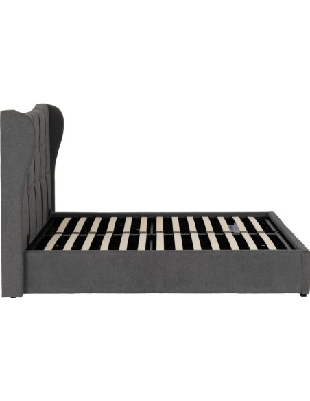 Verona 5FT Ottoman Bed - Grey Fabric