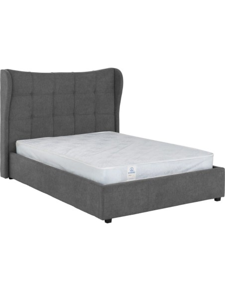 Verona 5FT Ottoman Bed - Grey Fabric