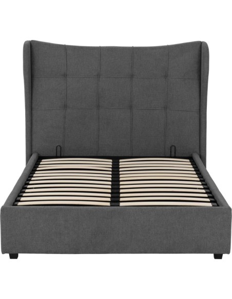 Verona 5FT Ottoman Bed - Grey Fabric