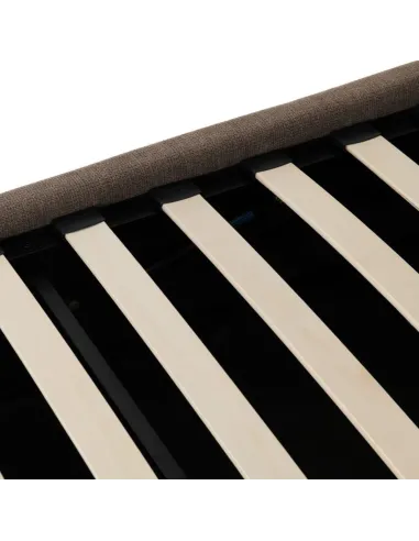 Verona 5FT Ottoman Bed - Brown Fabric