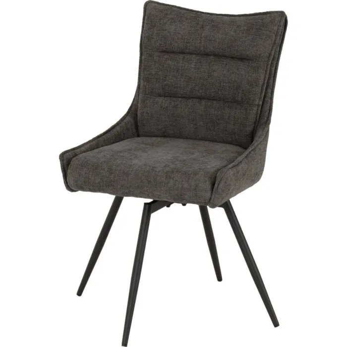 Lewis Swivel Dining Chair - Grey Fabric