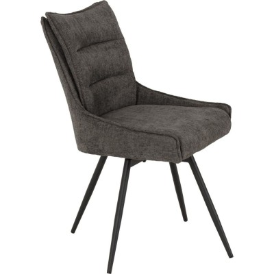 Lewis Swivel Dining Chair - Grey Fabric