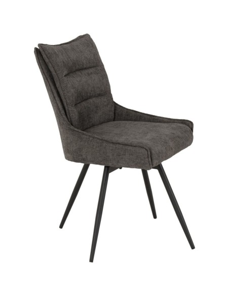 Lewis Swivel Dining Chair - Grey Fabric