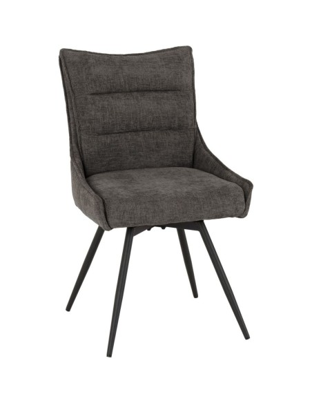 Lewis Swivel Dining Chair - Grey Fabric